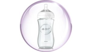 يتسع للرضّاعات الزجاجية Natural من Philips Avent سعة 8 أونصات/260 مل