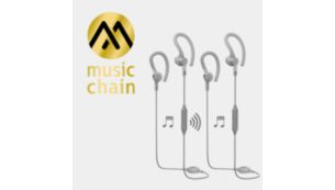 MusicChain™ permite compartir música fácilmente con un amigo