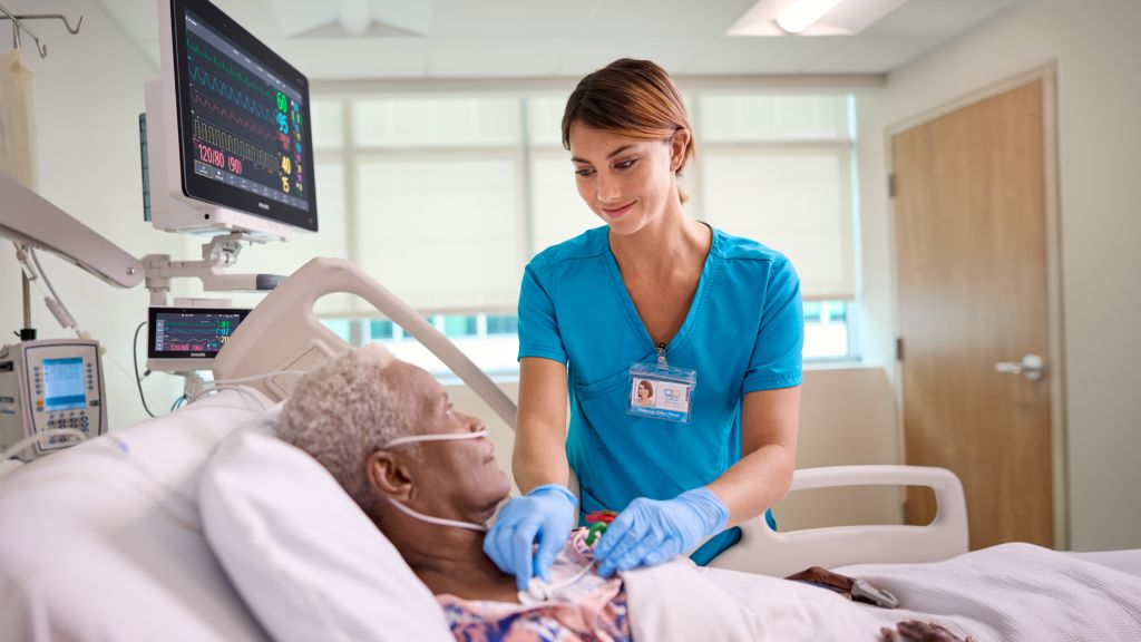 Nurse with patient