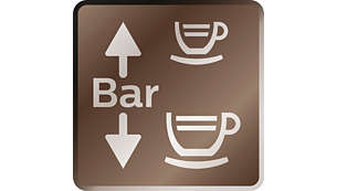 Variabelt trykk under kaffebryggingen for kaffe og espresso