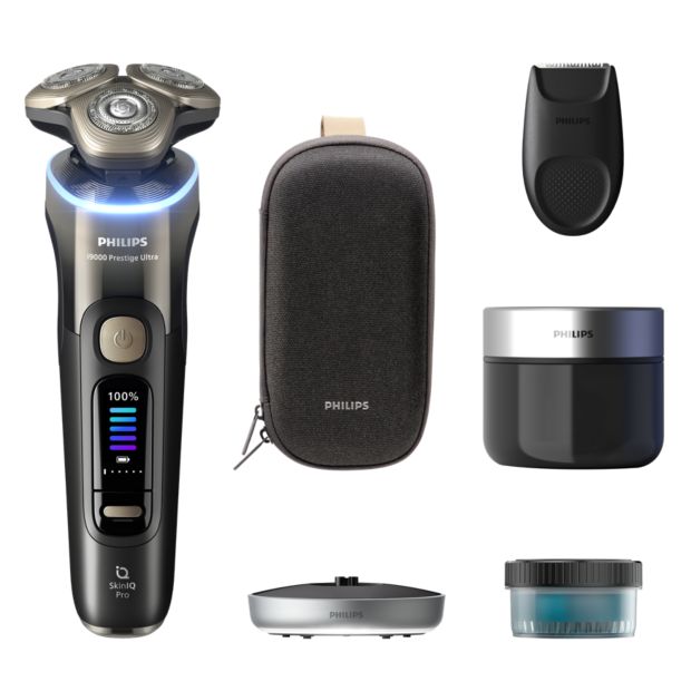 i9000 Prestige Ultra Wet and Dry Electric Shaver with SkinIQ Pro