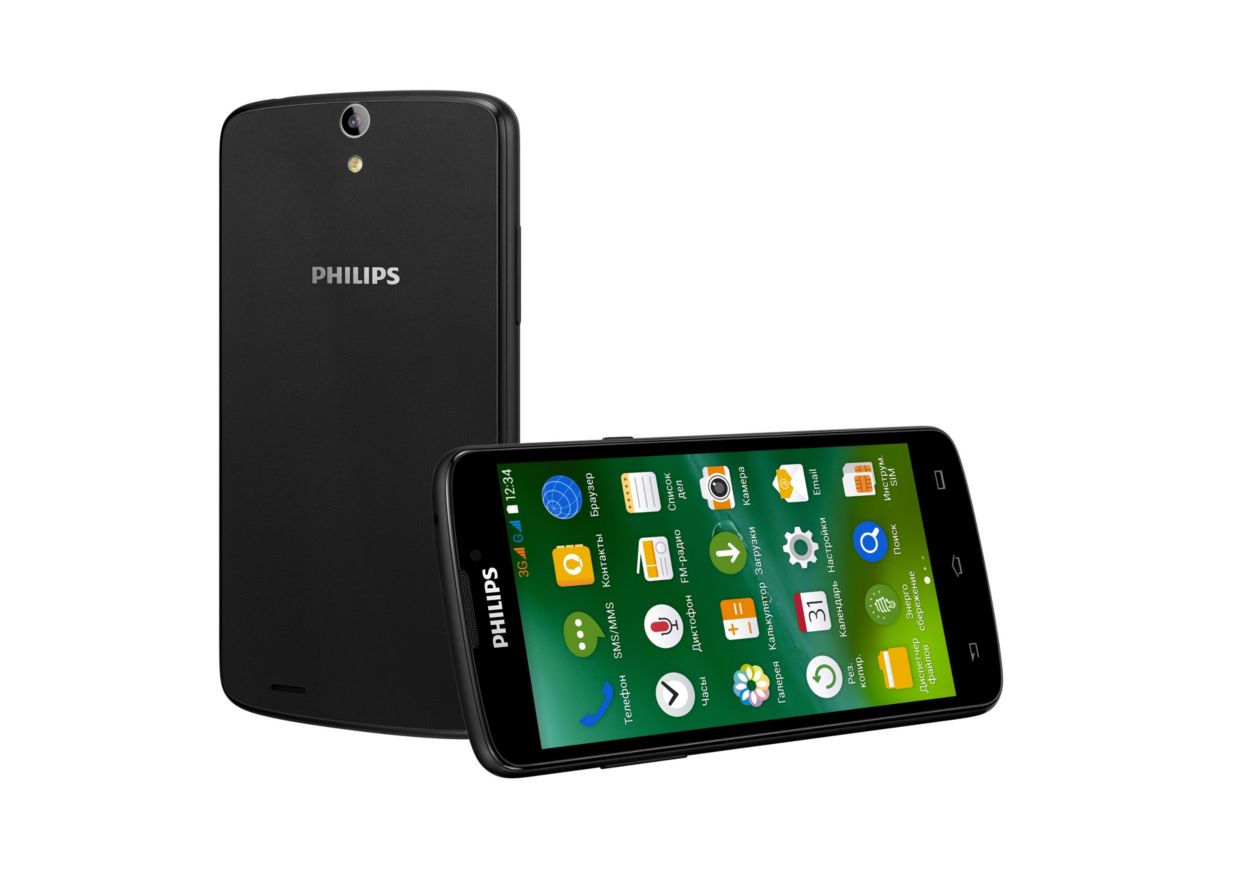 Philips Xenium Смартфон CTV387BK V387 Black WCDMA / GSM