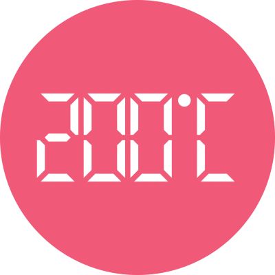 Up to 200°C for perfect results