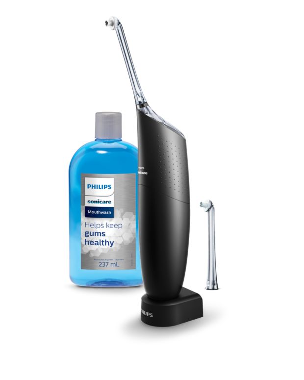 Philips Sonicare Rechargeable powered dental flosser - black