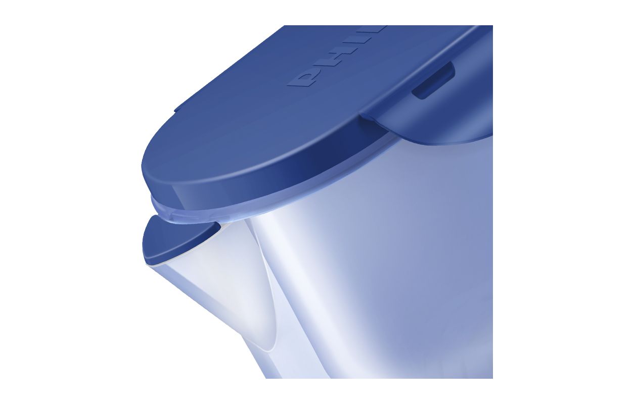 Philips Carafes filtrantes - Carafe filtrante avec micro-filtration, 1500  ml, bleu/bleu limpide AWP2915/10