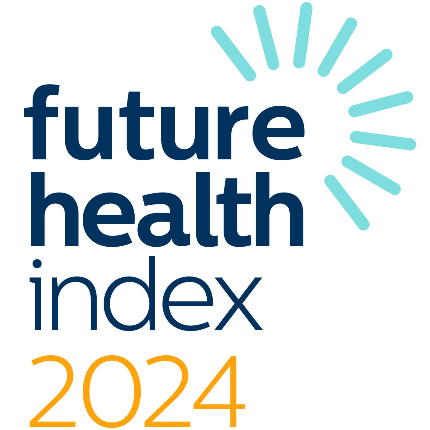 Future Health Index logo with stylized blue rays.