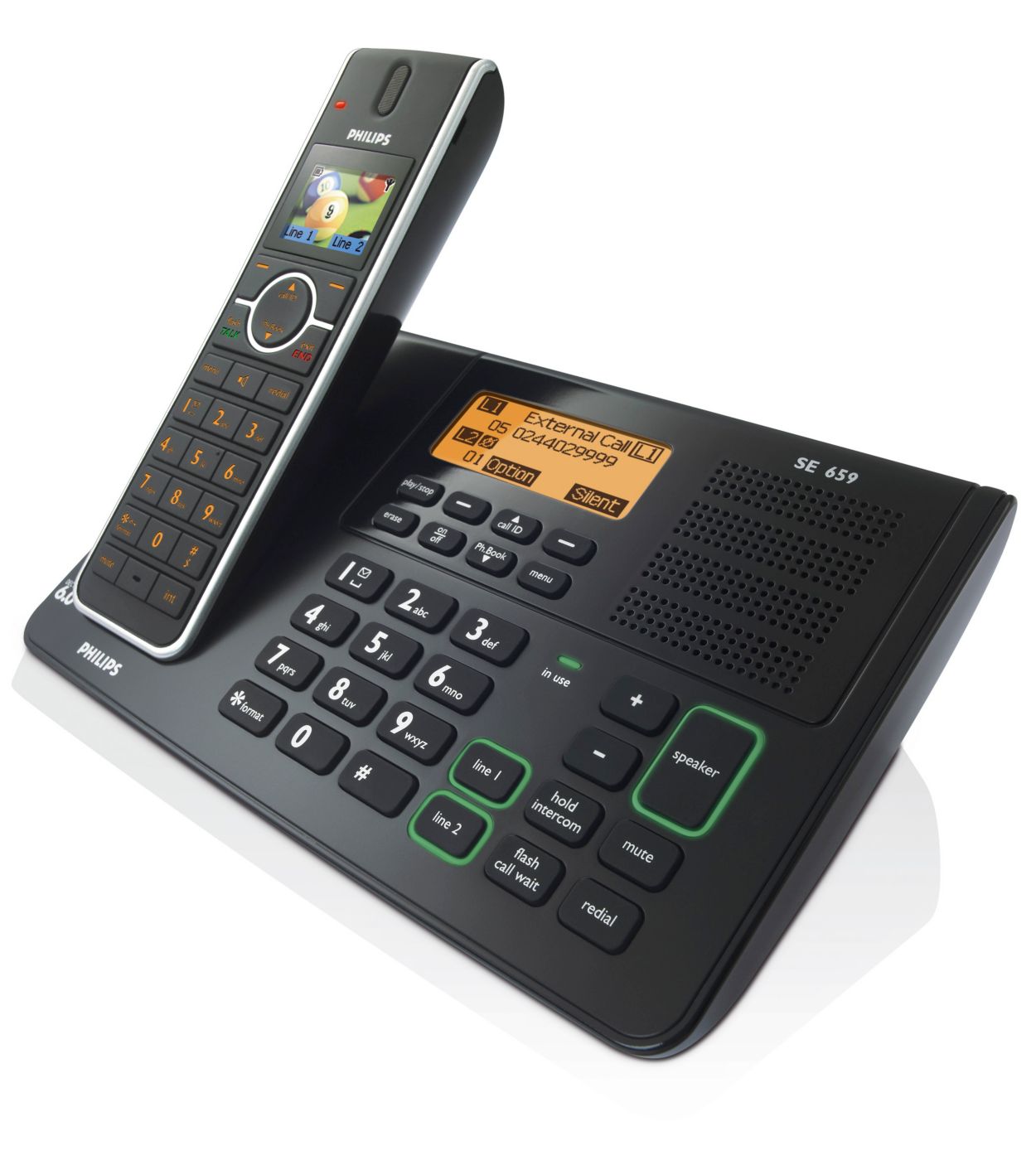 Cordless phone answer machine SE6591B/17 | Philips