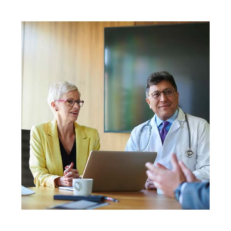 CFO and hospital administration meet to discuss enterprise as-a-service options