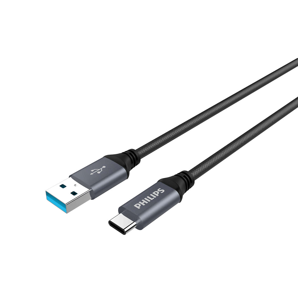Premium braided USB-C to A with aluminum connector