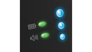 Connection and low power indicators