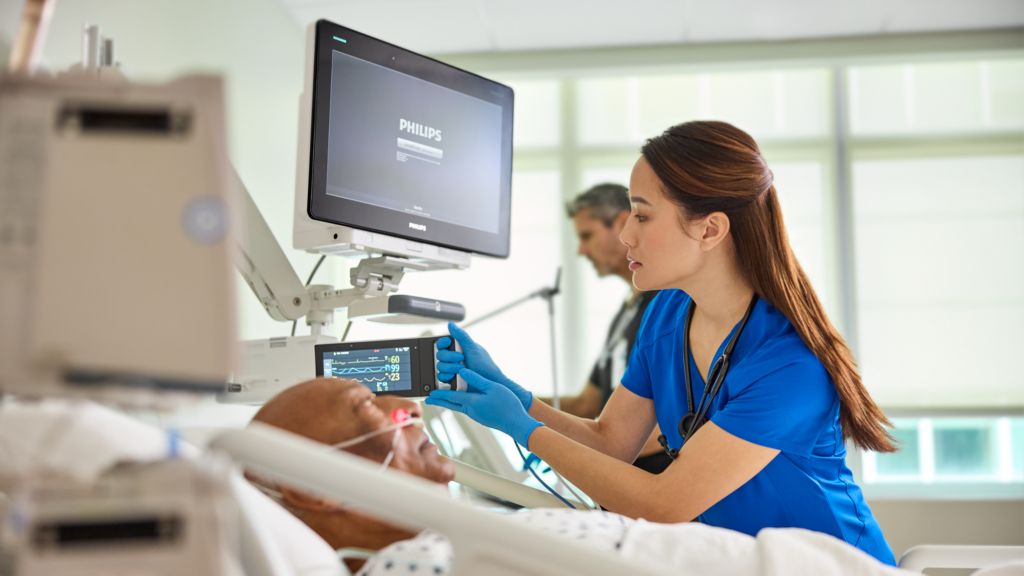 Nasal Alar SpO2 Sensor on adult patient with Intellivue X3