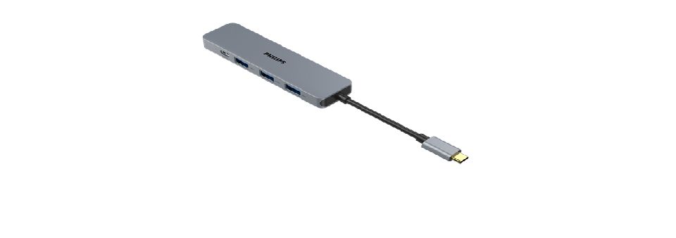 USB-C 3.1 集線器擴充為 5 個連接埠 迷你集線器