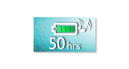 Savor up to 50-hour music playback*
