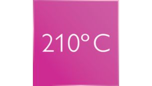 Professionele hoge temperatuur van 210 °C voor een perfect resultaat