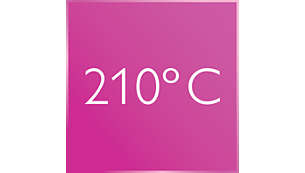 Professzionális, 210 °C-os magas hőmérséklet a tökéletes eredményért