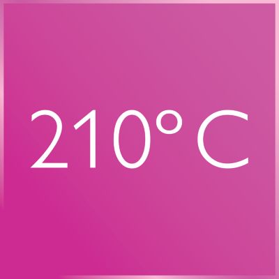 Alta temperatura profesional de 210 °C para resultados perfectos