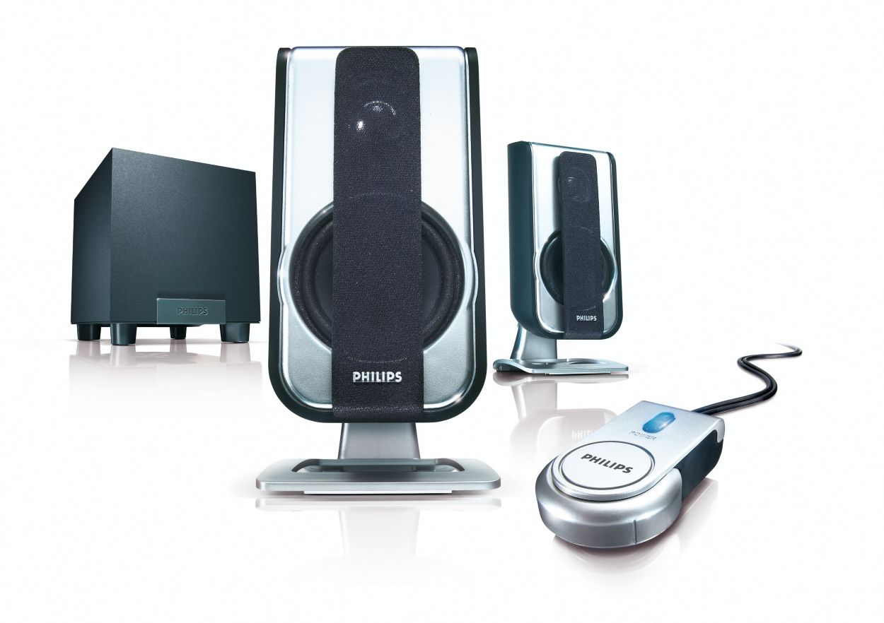 Philips computer speakers with hot sale subwoofer