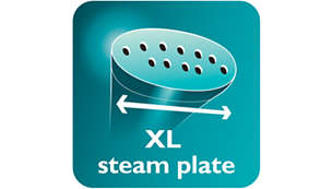 XL steam plate for quick results
