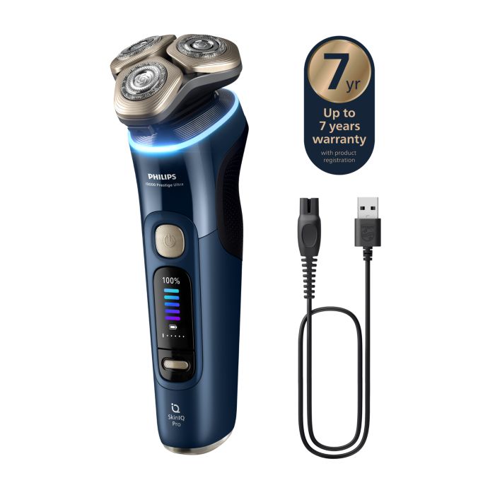 i9000 Prestige Ultra Wet and Dry Electric Shaver with SkinIQ Pro