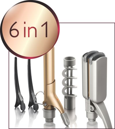 6 piece heatstyler set for creative styles with care