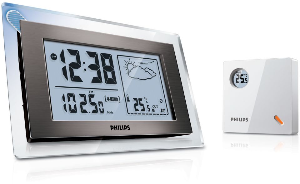 インテリア時計 WEATHER FORECAST RADIO CONTROLLED Weather Clock Radio AJ260/12 | Philips