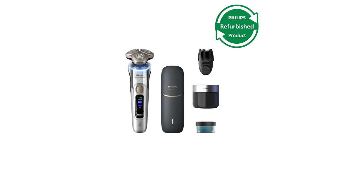 i9000 Prestige Ultra Refurbished Wet & Dry Electric Shaver XP9404/46R1 ...