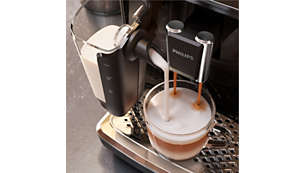 Silky-smooth cappuccino; freshly brewed by yourself at home.
