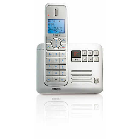 SE4451S/02  Schnurlostelefon mit Anrufbeantworter