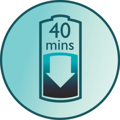 Up to 40 minutes wirefree shaving