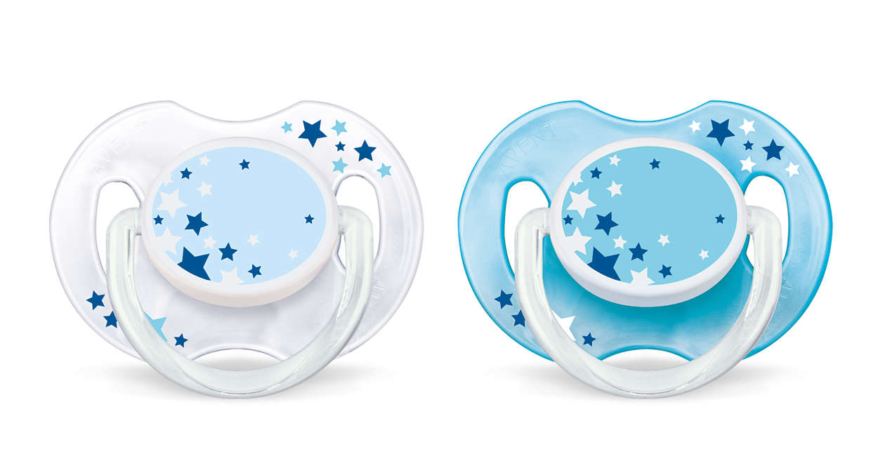 Philips AVENT Night Time Pacifier x2 Orthodontic Nipple BPA Free All Size Color 