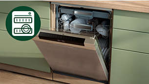 Dishwasher* suitable accessories and with easy, clean design