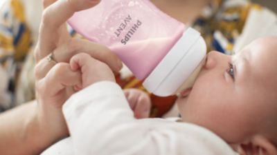 Nipple releases milk when baby actively drinks