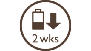 1 次充电可供 2 周使用