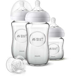 Avent Startsett for nyfødte med glassflaske