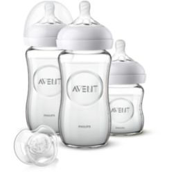 Startsett for nyfødte med glassflaske