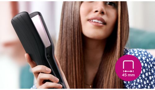 Brede platen voor dik en lang haar