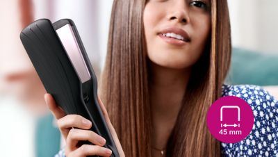 Placas anchas para pelo grueso y largo