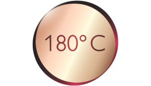 Температура укладки 180°C для создания превосходной прически