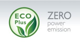 Emissão de zero energia quando o modo ECO+ está activado