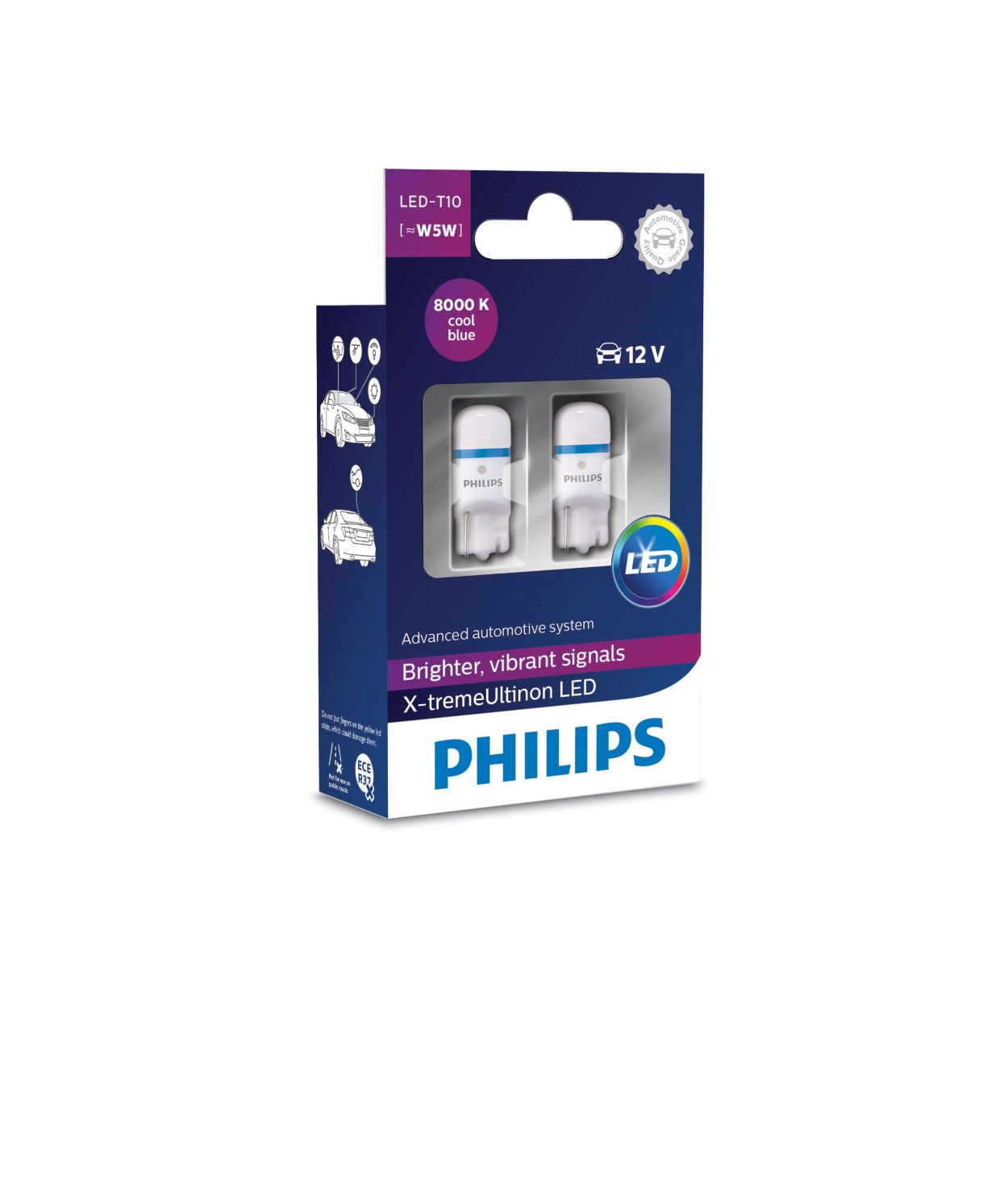 Philips 11961HU60X2 - Pareja de bombillas led homologadas T10