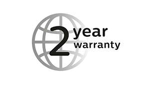 2-year guarantee and worldwide voltage