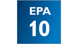 EPA-filteret fanger mikroskopisk utøj, som kan forårsage allergi