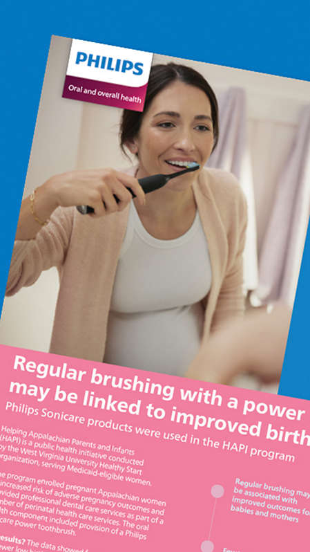 A preview of a flyer about oral care during pregnancy.