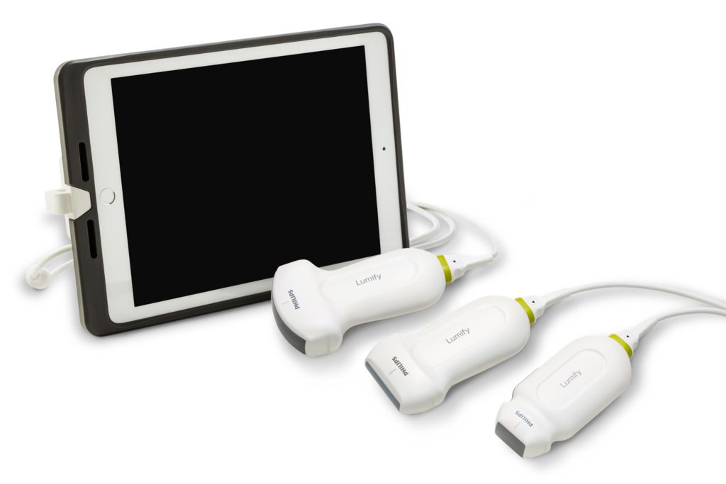 Lumify iOS transducers connected to iOS device