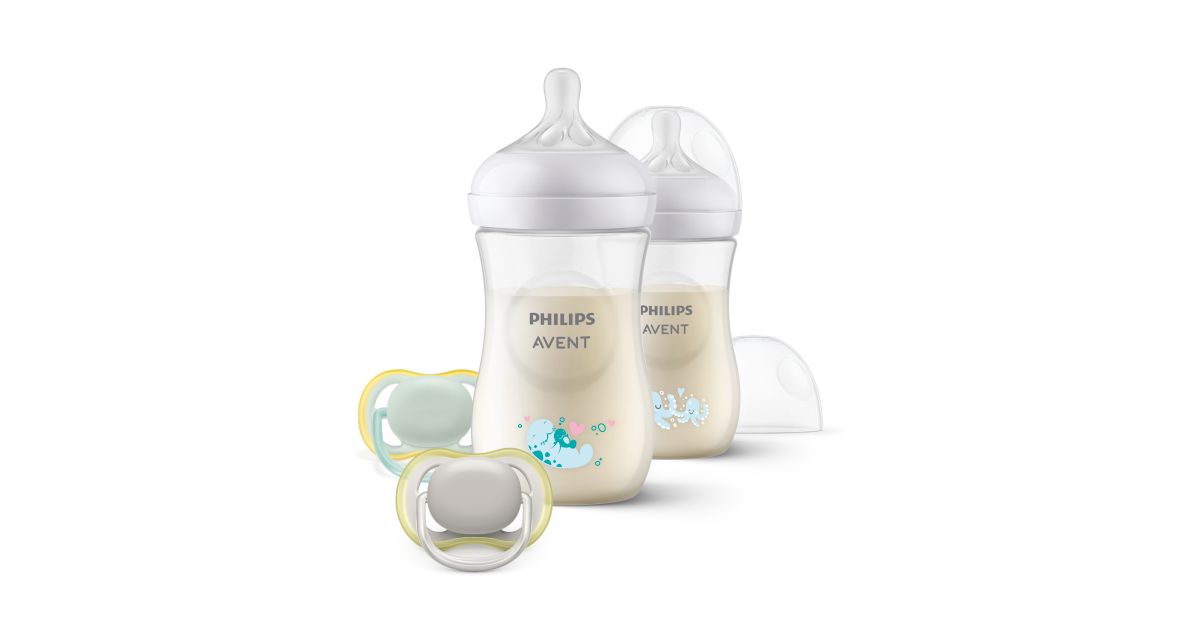 Avent Natural Response Flaschen-Set mit Unterwasser-Motiven SCD837/11 ...