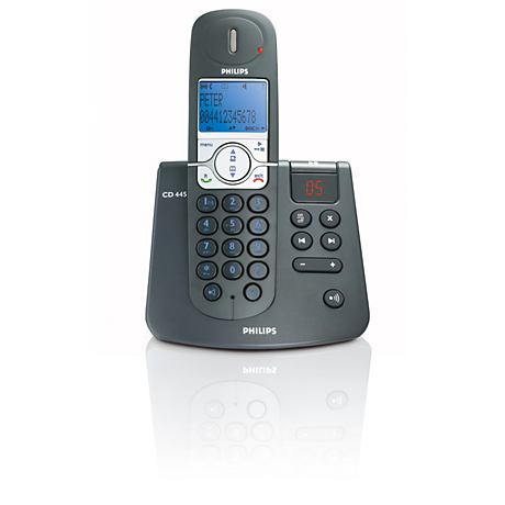 CD4451B/37  Cordless phone answer machine