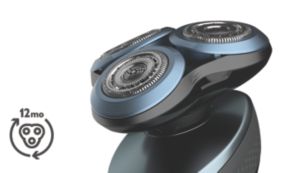 Replace shaving heads every 12 months for best performance