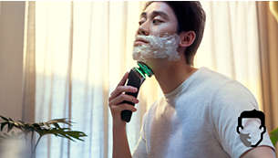 Sélectionnez un rasage pratique à sec ou rafraîchissant sur peau humide