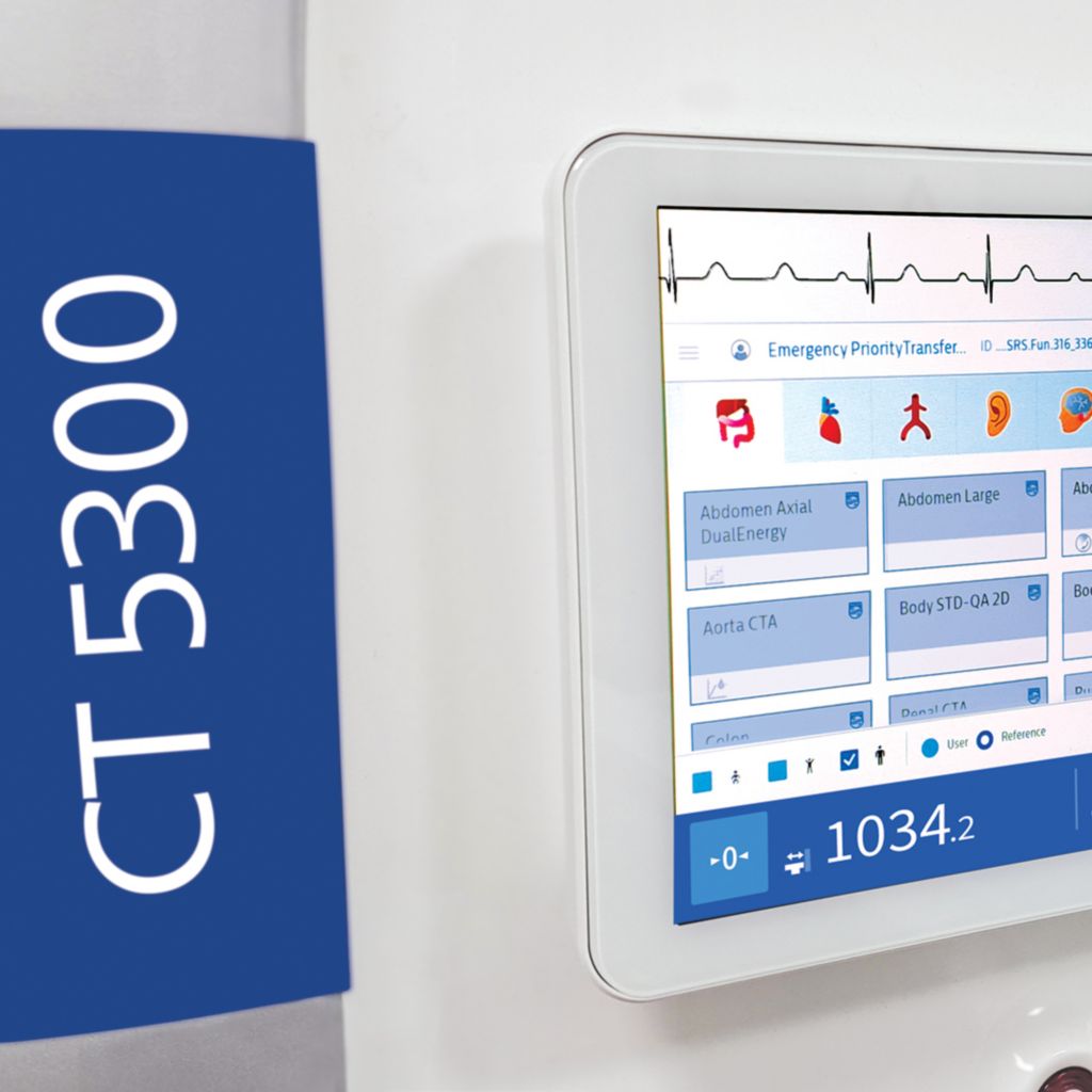 Precise Position technology displayed on a CT screen