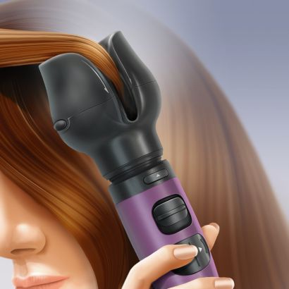 Style bouclé ou lisse avec le boucleur soufflant